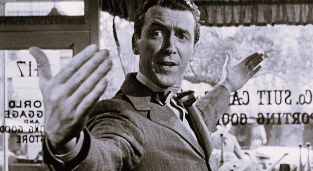 Sempre tive vontade de usar alguma coisa do clássico “Felicidade não se compra”, filme de 1946, dirigido por Frank Capra e estrelado pelo sempre bom moço James Stewart. 